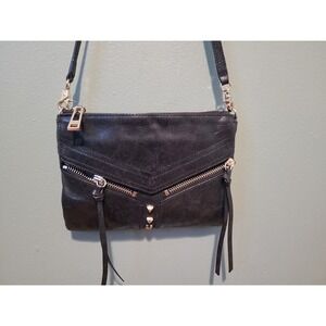 BOTKIER Soft Black Leather TRIGGER Stud Satchel Shoulder Bag